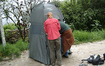 Portable toilet.