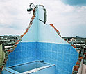 photo of bathroom damaged by the tsunami