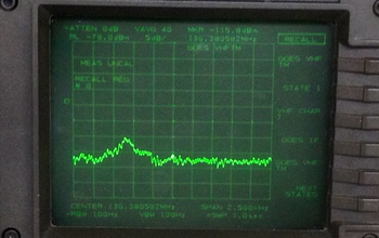 Loss of GOES-3 VHF signal as the satellite shut down on June 29, 2016