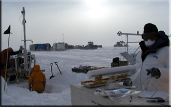 Ice core drilling in Antarctica