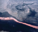 Aerial view of Mauna Loa volcano