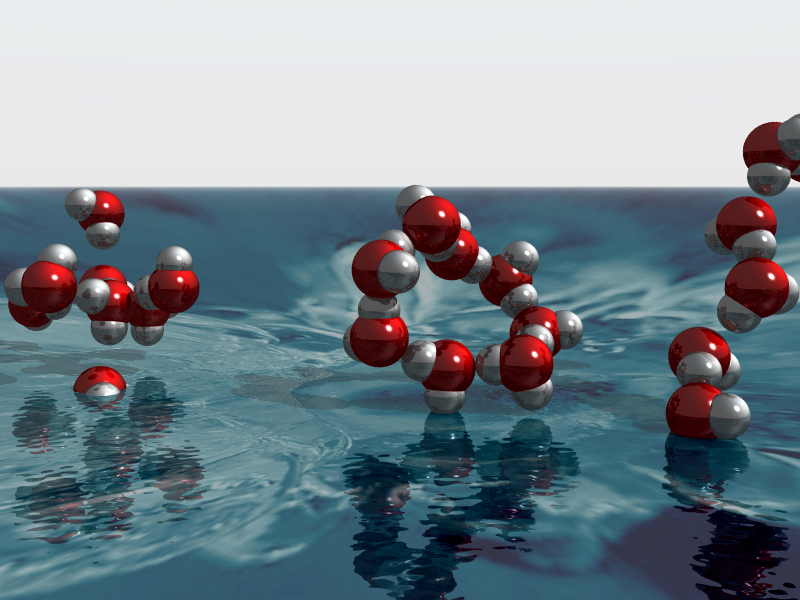 research on water molecules