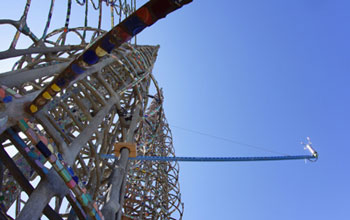 A mini weather station at the Watts Tower in LA