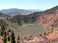 Crater of Dotsero volcano, a monogenetic volcano that erupted in Colorado about 4,000 years ago.