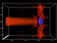 multi-physics simulation of an Active Galactic Nucleus jet
