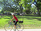 Carly Ziter biking around Madison