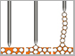 particles are pulled out of a dispersion to form a chain