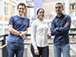 Left-to-right: professor Tadayoshi Kohno, doctoral student Rajalakshmi Nandakumar and professor Shyam Gollakota