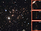 Hubble Space Telescope image of the field containing a massive foreground galaxy cluster