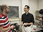 Ethan Kung works in a Clemson University lab with two of his Ph.D. students