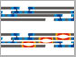 a healthy (top) and unhealthy (bottom) fibril