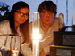 students observe a high temperature furnace