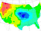 graph showing warming over U.S.