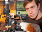 Kevin Brenner holds a graphene sample