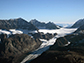 glaciers and lava flows, east Greenland