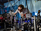 Joe Whalen works on a laser cooling system