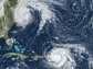 hurricanes Jose (top) and Maria