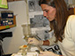 Kathryn Kauffman processes seawater samples