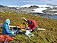 researchers setting up a LiCOR system