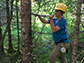 Melissa Enright taking a tree core from a balsam fir