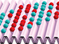 an optical lattice lined the atoms up in patterns based on their positive or negative momentum