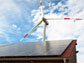 a wind turbine on a roof top