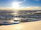 ice and snow formations at the mouth of Sag River