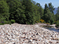 riverbed covered with large rocks