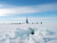 the USS Scranton surfaced through four feet of ice