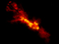 ALMA image of starbursting clouds