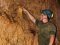 Jud Partin inspects a stalagmite in Taurius Cave