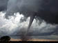 a tornado and dark clouds