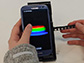 the spectral transmission-reflectance-intensity analyzer attached to a smartphone