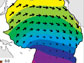 a map showing predicted velocities