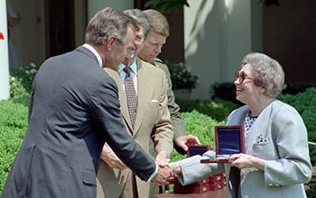 Anne Anastasi with Vice President George H.W. Bush