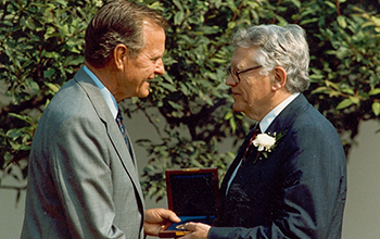 President George H. W. Bush and H. Guyford Stever