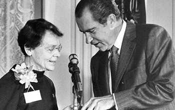 President Richard M. Nixon and Barbara McClintock