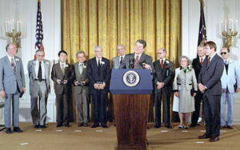 President Ronald Reagan and the laureates