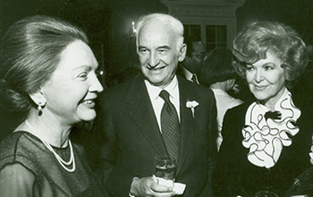 NMS Laureate Simon Ramo and his wife Virginia with an unidentified guest