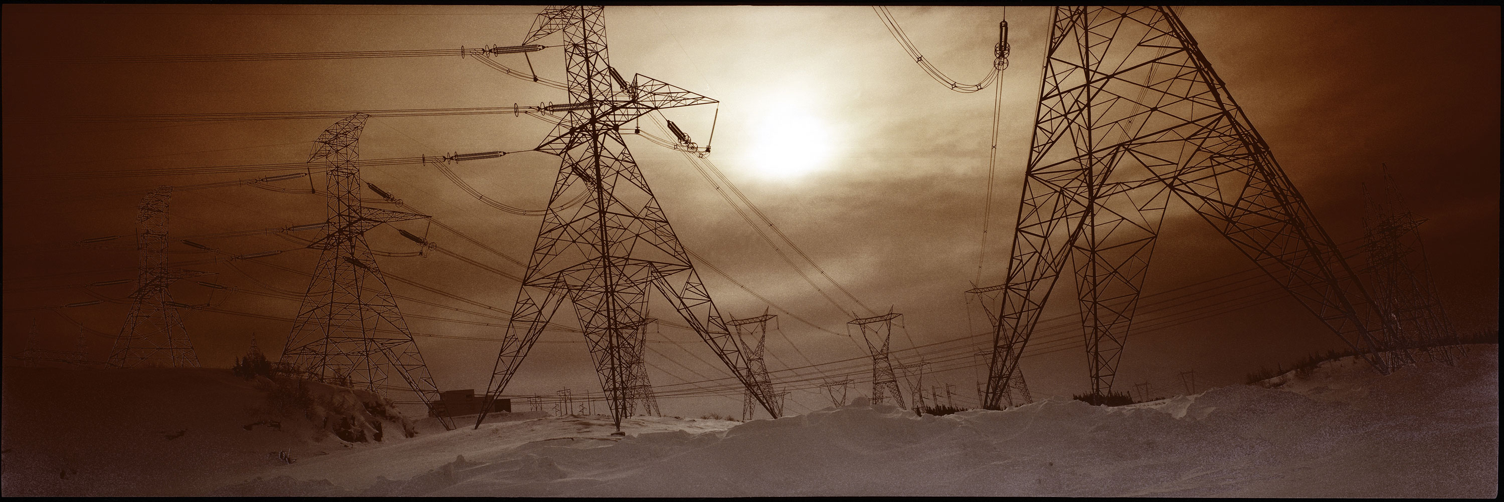 image of an electric power transmission line
