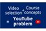 Video selection + course concepts = YouTube problem