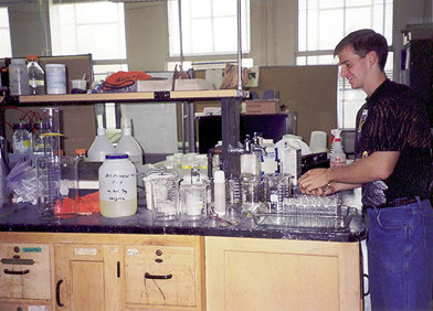 Student in a lab.