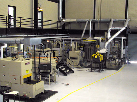 View of the IITRI heat treat facility used for large-scale thermal processing tests of materials and equipment.